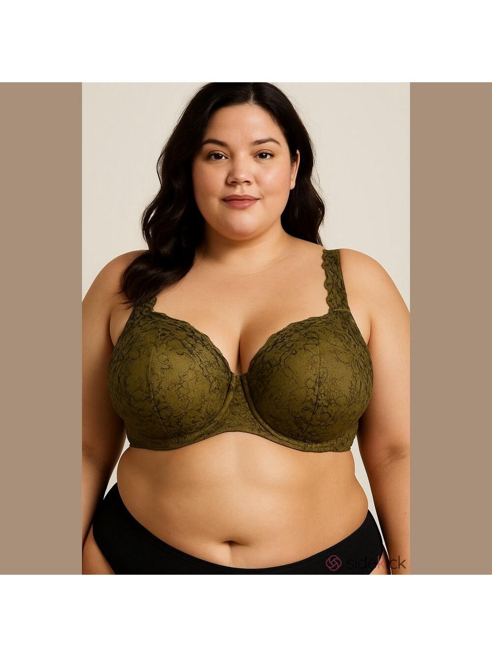 NWT- Lane Bryant- Cacique Olive Lace Bra Size 46DD